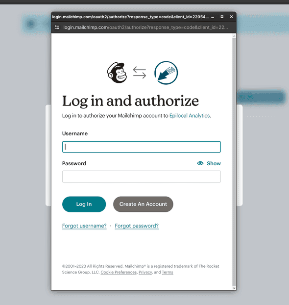 Linking Mailchimp Account