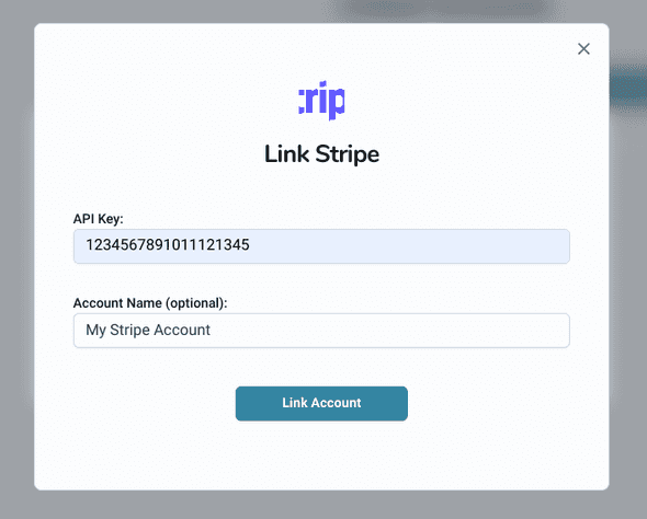 Stripe link account